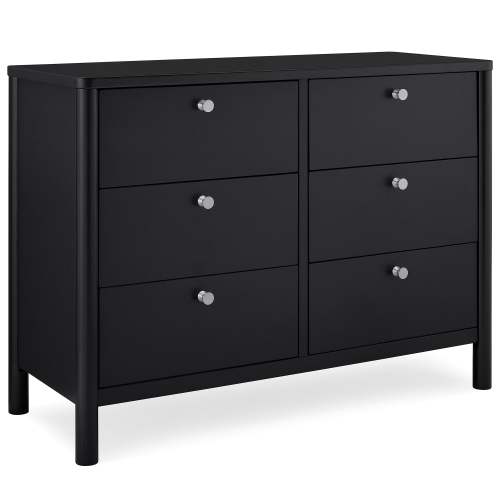 Brooks 6 Drawer Dresser With Interlocking Drawers - Midnight Grey