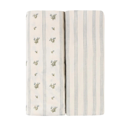 Linear Berry Crib Sheet Set | 100% plush jersey cotton knit – Ely's & Co.