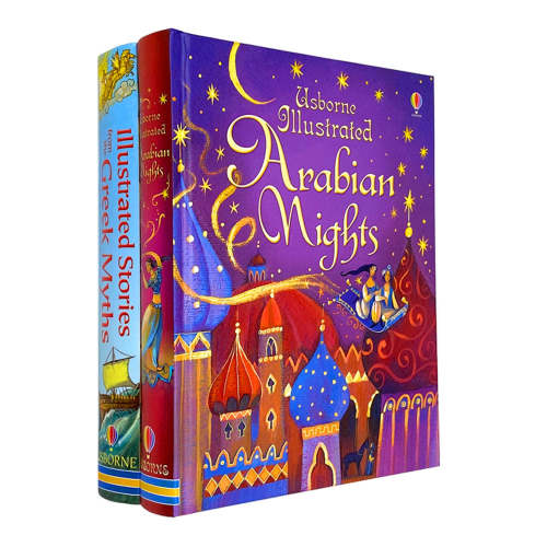 Usborne Illustrated Story Collection Set 2 Books Greek Myths Arabian N – Lowplex Books