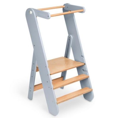 Comfy Cubs Kids Step Stool for Ages 3+, 3 Height Adjustable Toddler Tower for Kitchen Sink & Bathroom Access