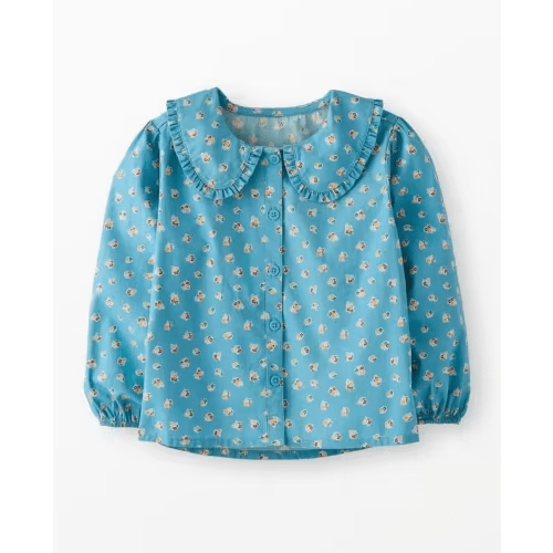Poplin Collared Button Up Shirt | Hanna Andersson