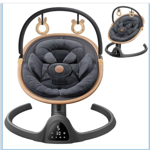 Baby Swings for Infants, Fasonbaby Bluetooth Infant Swing with Music Speaker with 3 Seat Positions, 5 Speeds and Remote Control - Portable Baby Swing for Indoor and Outdoor (Black)