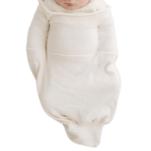 Swaddelini Organic Cotton Sleep Sack | 6-12 pounds | Cream