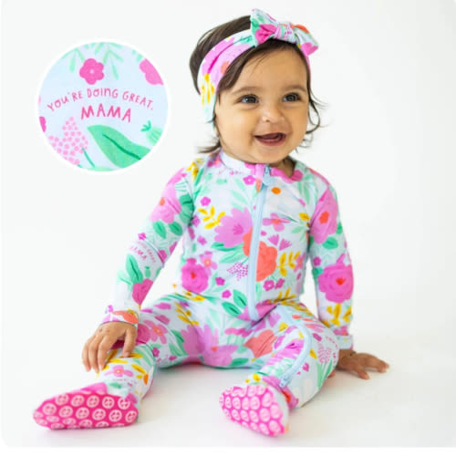 The Second-Skin Footie | Flower Power | Raising Mama