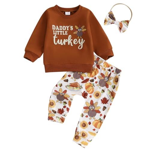 TheFound Toddler Baby Girl Clothes 6 12 18 Months 2T 3T 4T Long Sleeve Pullover Sweatshirt Pants Infant Fall Winter Outfit