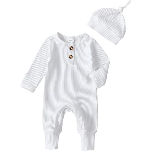 Twopumpkin Newborn Baby Boy Knit Jumpsuit Sweater Romper Newborn Coming Home Outfit Infant Fall Winter Clothes Outfits