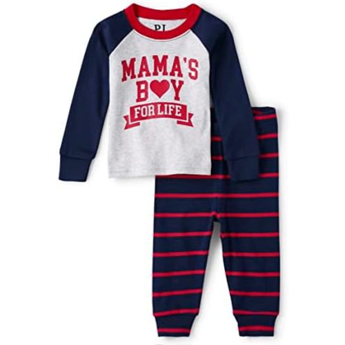 The Children's Place baby-boys Long Sleeve Top and Pants Snug Fit 100% Cotton 2 Piece Pajama Sets