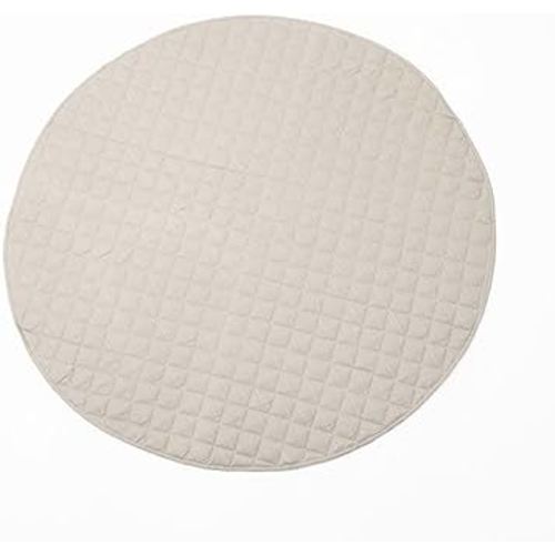 Poppyseed Play Baby Play Mat, Extra-Thick & Extra-Large Round Floor Pad, Designed for Tummy Time, Crawling, & Baby Activity Gyms, Foldable & Portable (Taupe, 47" Round)