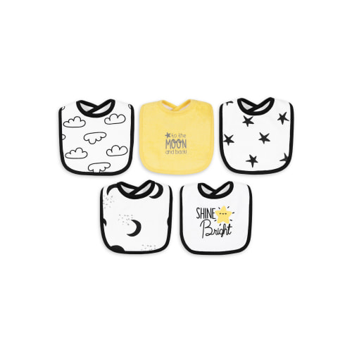 Little Star Cotton Drool Baby Bib, 5pk Unisex
