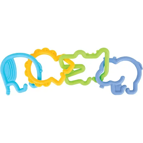 Nuby Animal Click Links Teether Toy- 24-Piece Set - 3+ Months