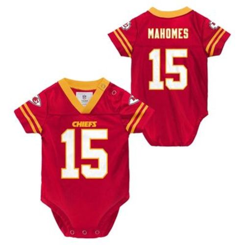 NFL Kansas City Chiefs Boys' Mahomes Bodysuit Jersey - 12M