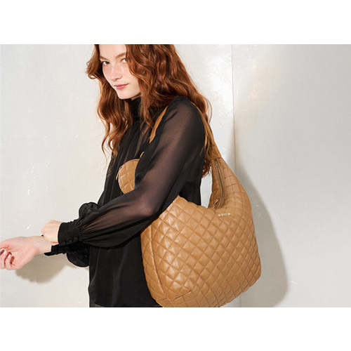 Metro Utility Quilted Backpack in Black | MZ Wallace