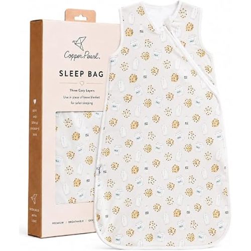 Copper Pearl Baby Sleep Sack, Chip - 0.5 TOG Summer Wearable Blanket for 0-6 Months, Sleeveless Sleep Sack for Baby Boy or Girl