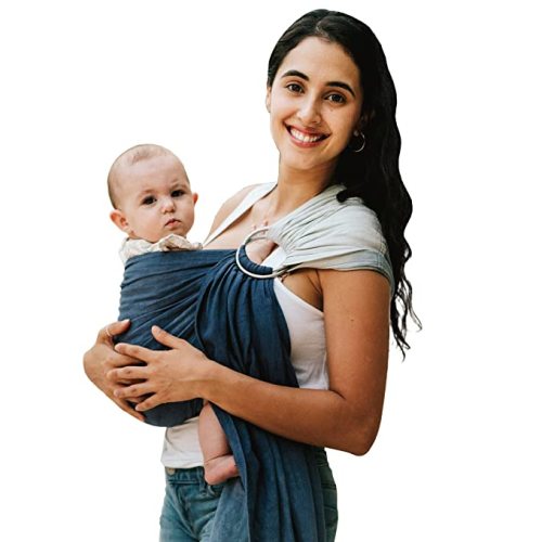 Nalakai Luxury Ring Sling Baby Carrier, Soft Linen Blend Baby Sling, Baby Wrap, Wear Your Little One Close to Your Heart, Comfort, Style
