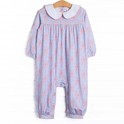 Bluebell Bows Romper, Blue – Stitchy Fish
