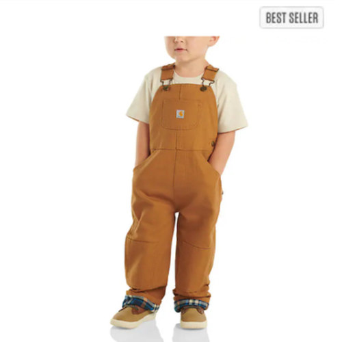 Kids' Canvas Bib Overall Flannel-Lined (Baby/Toddler) | Carhartt