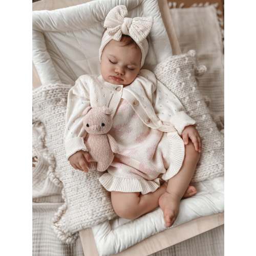 Luna + Luca Pointelle Cardigan - Cream