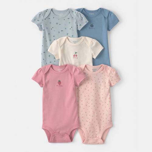 Baby Girl Carter's 5-Pack Short Sleeve Bodysuits
