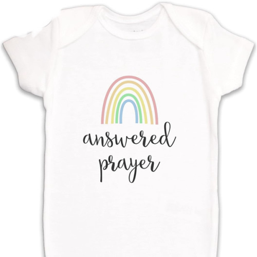 Kate & Meri Answered Prayer Rainbow Baby Onesie/Bodysuit