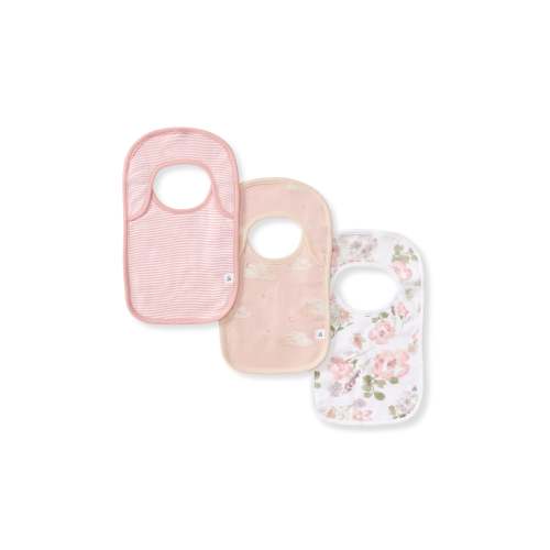 Flower Meadow Organic Cotton Bibs Pack of 3 – Burt's Bees Baby