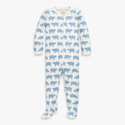 Baby organic animal friends zip footie | Primary.com