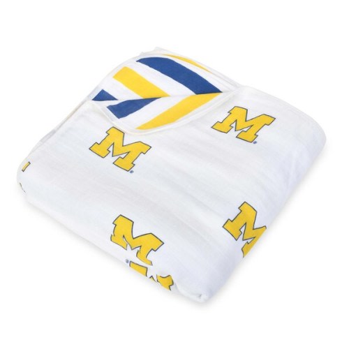 Michigan Wolverines Three Little Anchors Infant 47" x 47" Muslin Four-Layer Blanket