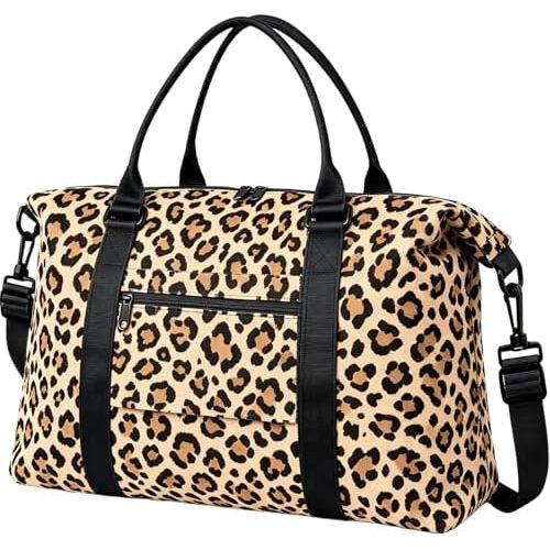 TOPBAG Travel Duffle Bag, Waterproof Weekender Carry On Tote Bags for Women, Sport Gym Bag for Men, Hospital Bag for Labor and Delivery, Overnight Luggage Bag with Trolley Sleeve Coral Pink