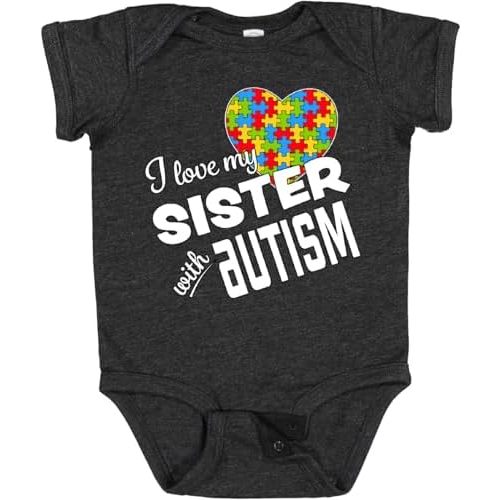 inktastic I Love My Sister with Autism Baby Bodysuit
