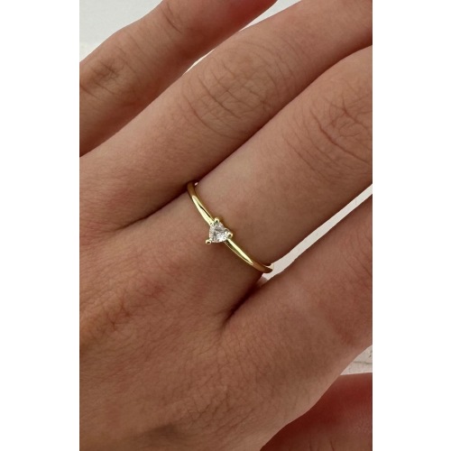 Minimalist Ring Gold Dainty Ring Skinny Ring Gold Heart Ring Minimalist Ring Promise Ring Gold Stacking Ring Gift for Her Purity Ring
