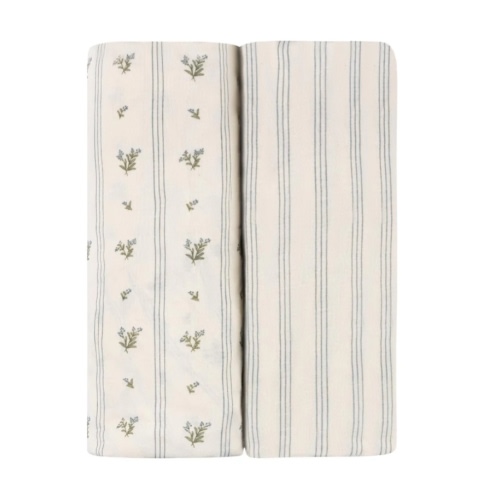Pack N Play I Portable Crib Sheet Set - Linear Berry Leaf – Ely's & Co.