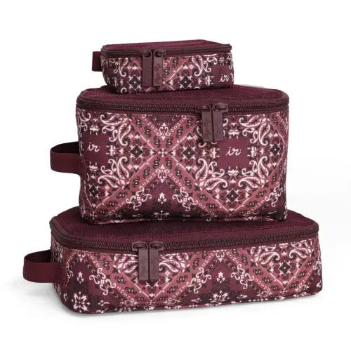 Pack Like A Boss™ Packing Cubes - Paisley Wine