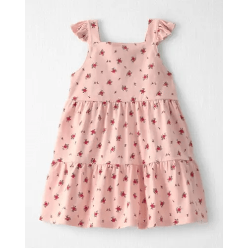 Baby Girl Organic Cotton Tiered Dress in Blush Floral Print - Little Planet | Carter's