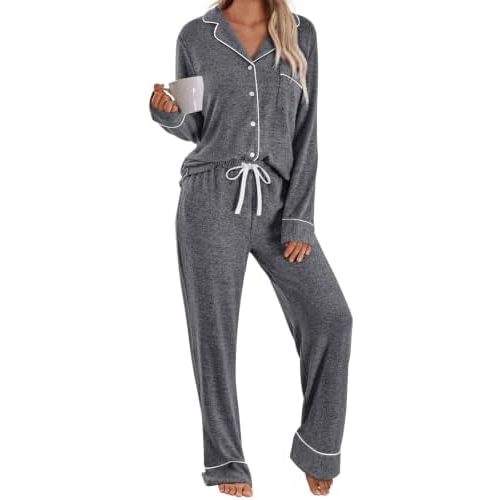 LILLUSORY Women's Long Sleeve Pajama Sets Lounge 2 pieces 2026 Fall