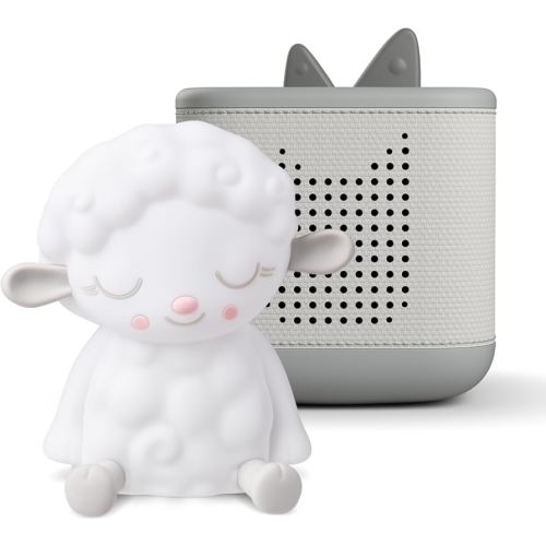 Toniebox 2 Audio Player Bundle for Kids 1+ with Sleepy Sheep Night Light - Moon Gray
