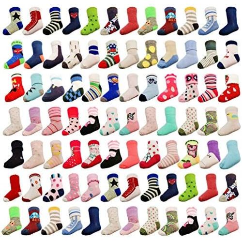 20 Pairs Baby Boy Girl Socks Wholesale Cotton Socks Bundle (Pattern at Random)