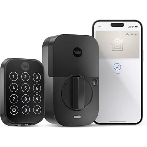 Yale Assure Lock 2 Plus Apple Home Keys Deadbolt with Wi-Fi, Black Suede