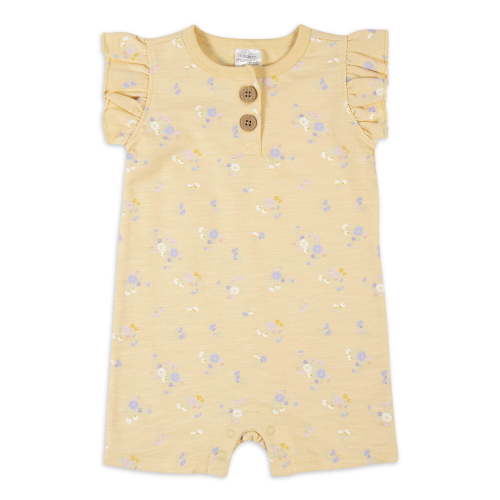 Modern Moments by Gerber Baby Girls Flutter Sleeve Romper, (0-3 Months - 24 Months)