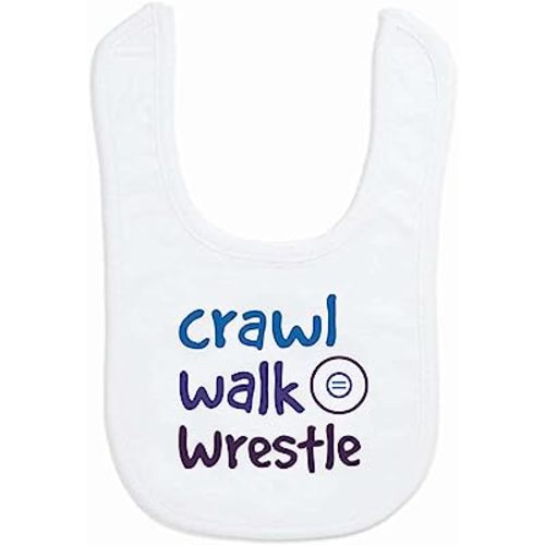 ChalkTalkSPORTS Wrestling Baby Bib - Soft Microfiber - Wrestling Baby Gift