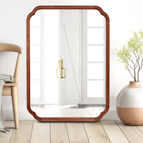 Ophelia & Co. Ali Wood Accent Wall Mirror - Walnut, 36x24