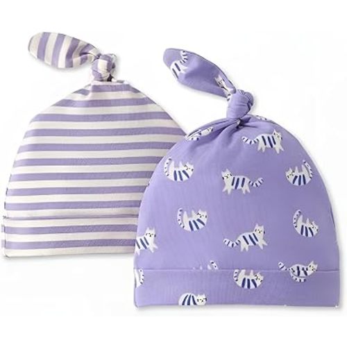 Hanna Andersson - Baby Two-Pack Layette Top Knot Beanie