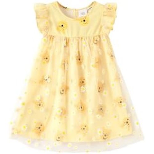 Disney Frozen Elsa Minnie Princess Winnie Girl Dress Ruffle Short Sleeve Tulle Skirt Summer Clothes Kids Outfit Baby/Toddler