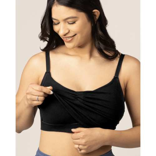 Sublime® Bamboo Hands-Free Pumping Lounge & Sleep Bra | Oatmeal Heather - Kindred Bravely