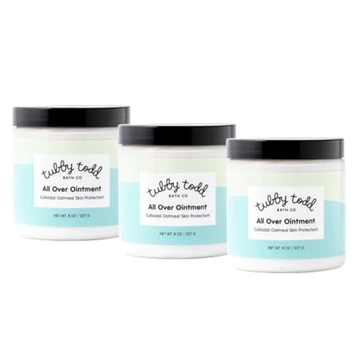 TUBBY TODD All Over Ointment for Babies, Multi-Purpose Baby Eczema Cream for Sensitive Skin, Dry Skin, Rash, Irritation - 3 Pack Bundle - 8 Oz - Fragrance-Free