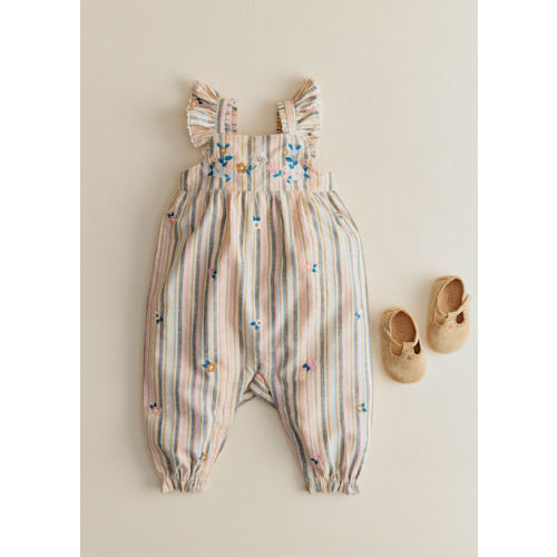 Zita Jumpsuit - Pink, Blue Stripes
