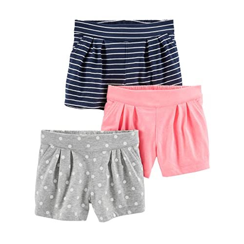 Simple Joys by Carter's Girls 3-Pack Knit Shorts