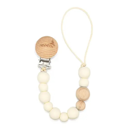 Ninni Co. Marshmallow Cream Pacifier Clip
