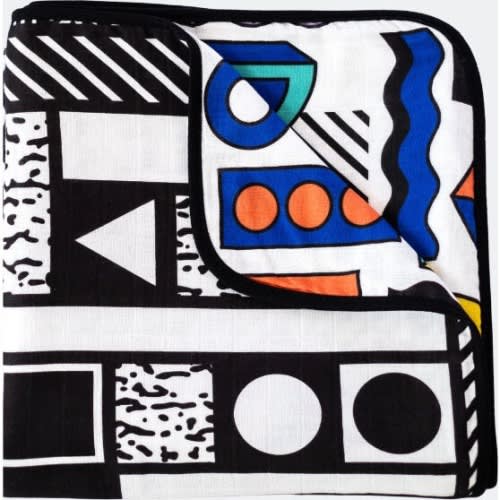 ETTA LOVES x WALALA STUDIO MUSLIN BLANKET - reversible newborn to 4 months / 5+ months
