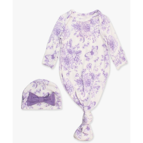 Ruffle Knotted Sleep Gown & Hat Set