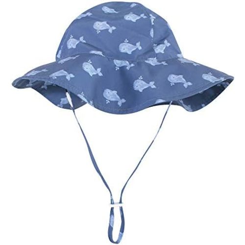 Hudson Baby Baby Hudson Baby Unisex Baby Sun Protection Hat, Flamingo Rainbow Stripe, 0-12 Months