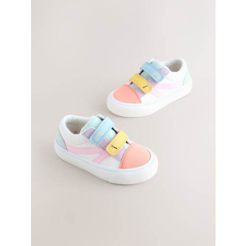 Multi Pastel Standard Fit (F) Touch Fastening Trainers